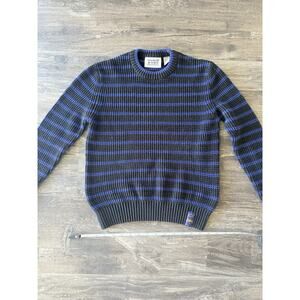 Scotch & Soda Blue Black Striped Sweater (Youth Medium)